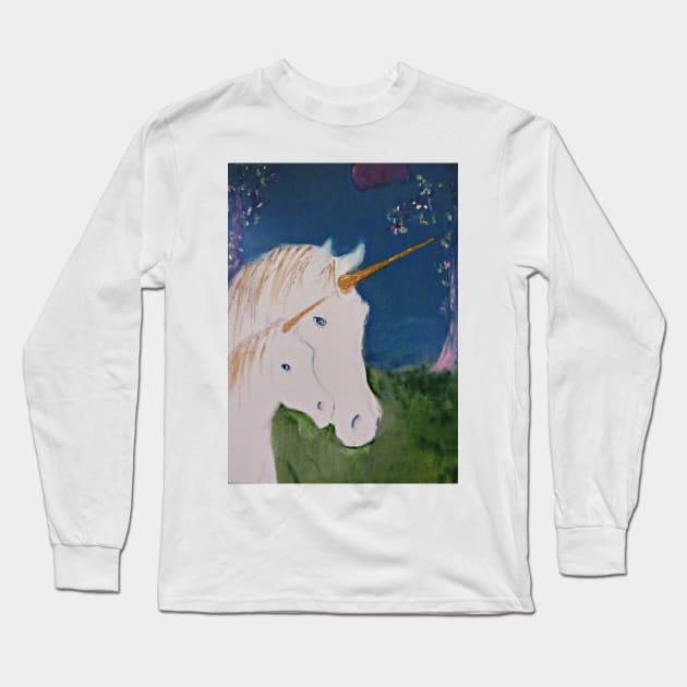 Amid the Unicorns Long Sleeve T-Shirt by Michela's Store